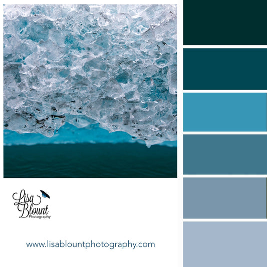 Color Palette with Art | Color of Icebergs