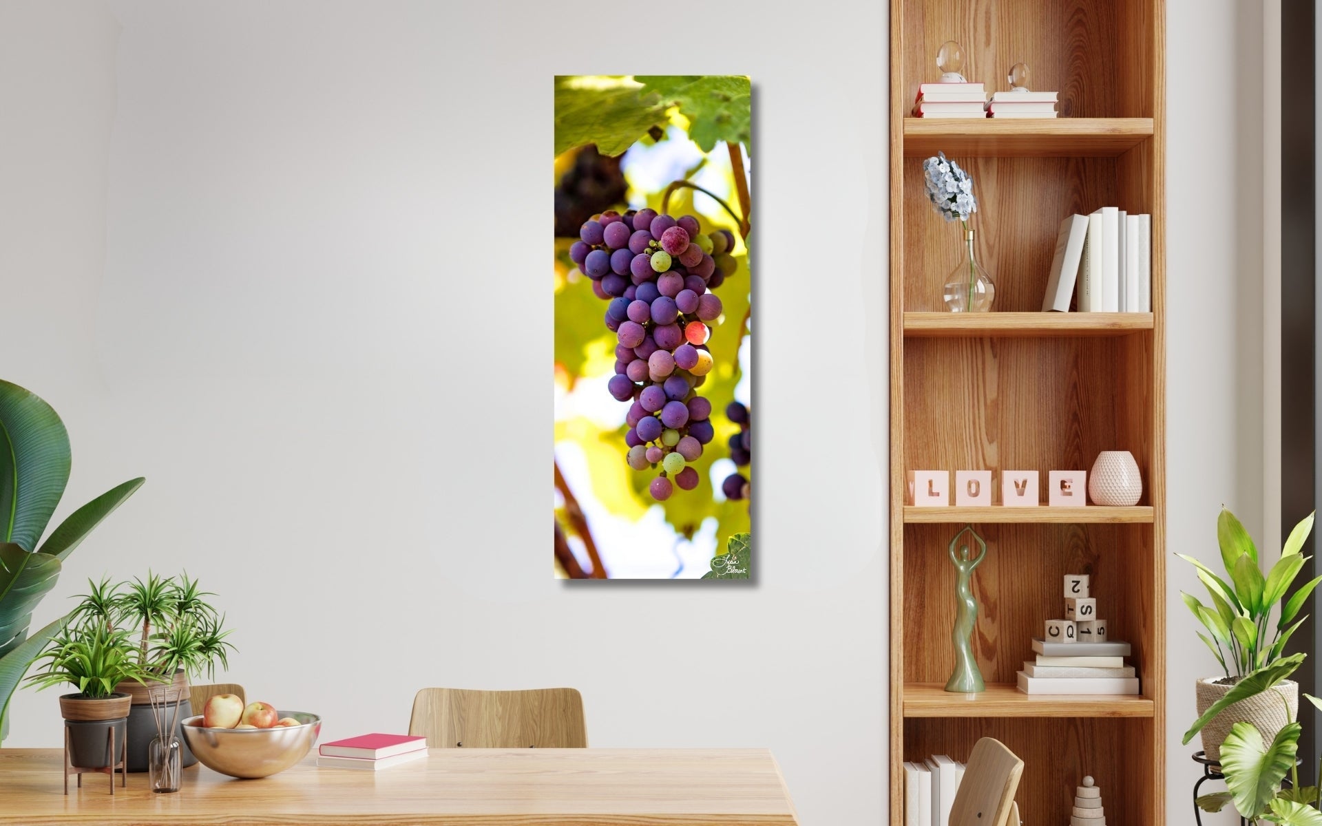 Collection of kitchen and food inspired fine art photography pieces featuring NAPA GRAPES 18.75x48 collectors piece