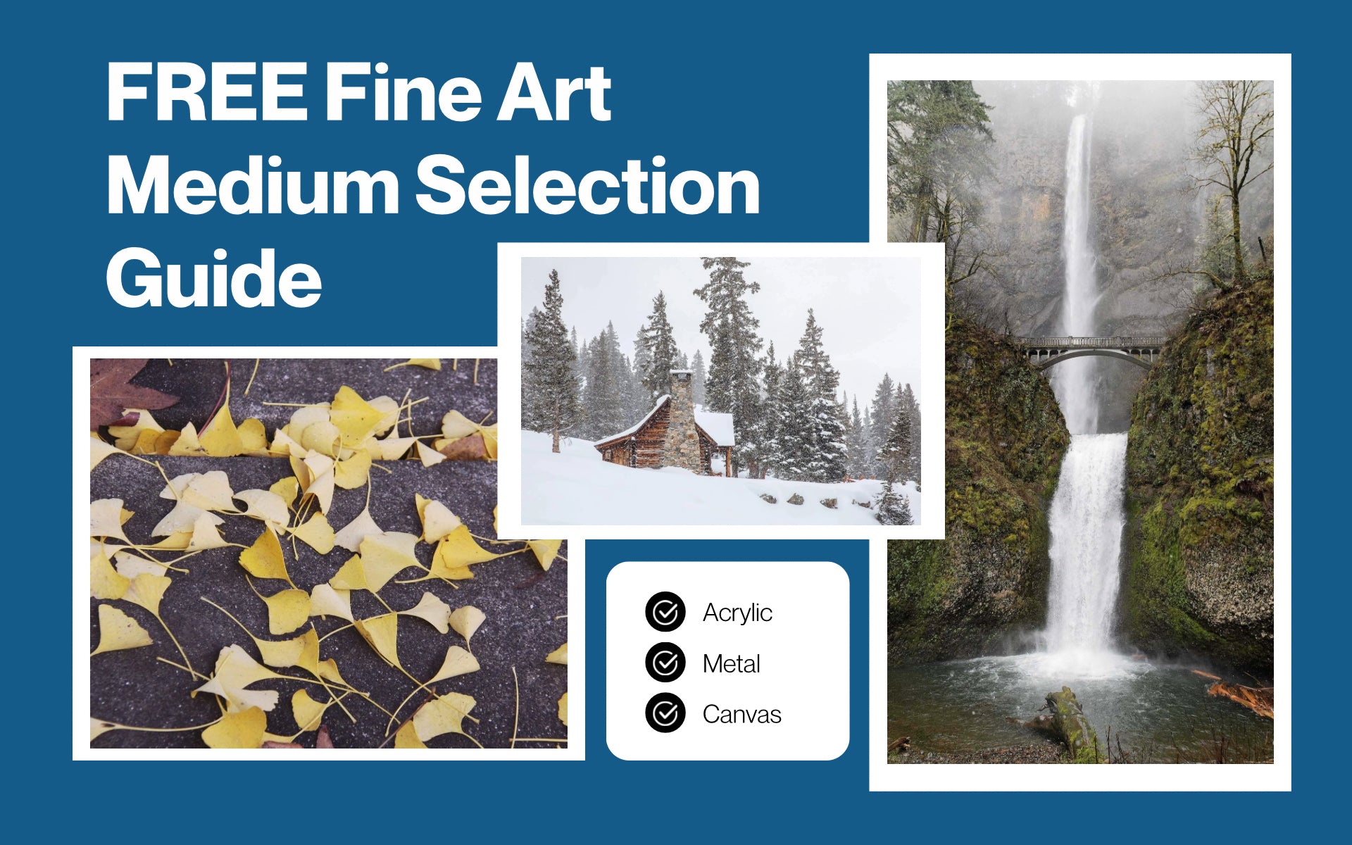 Banner page for choosing the right medium or finish for your fine art photography wall decor