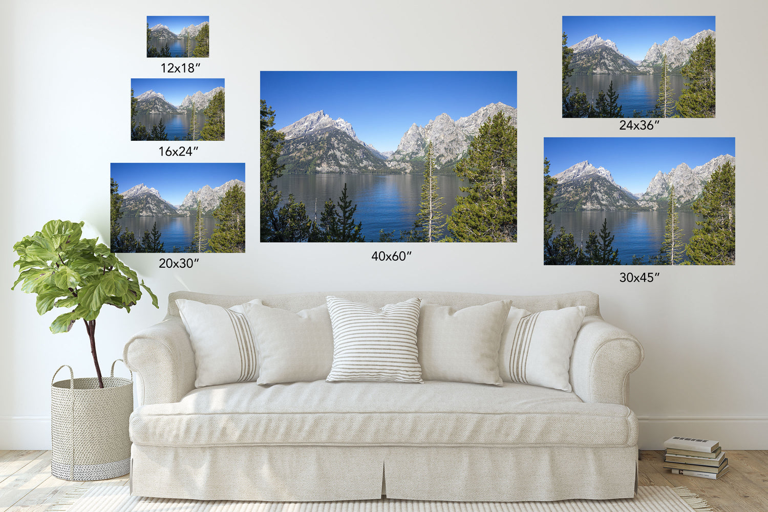 Sizing example for large pieces of art by Lisa Blount Photography