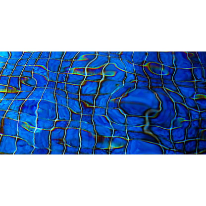 Interrupted pool water blue abstract art by Lisa Blount