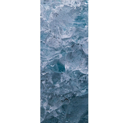 Unique 18.75x48 size art of macro of iceberg in Spencer Lake Alaska
