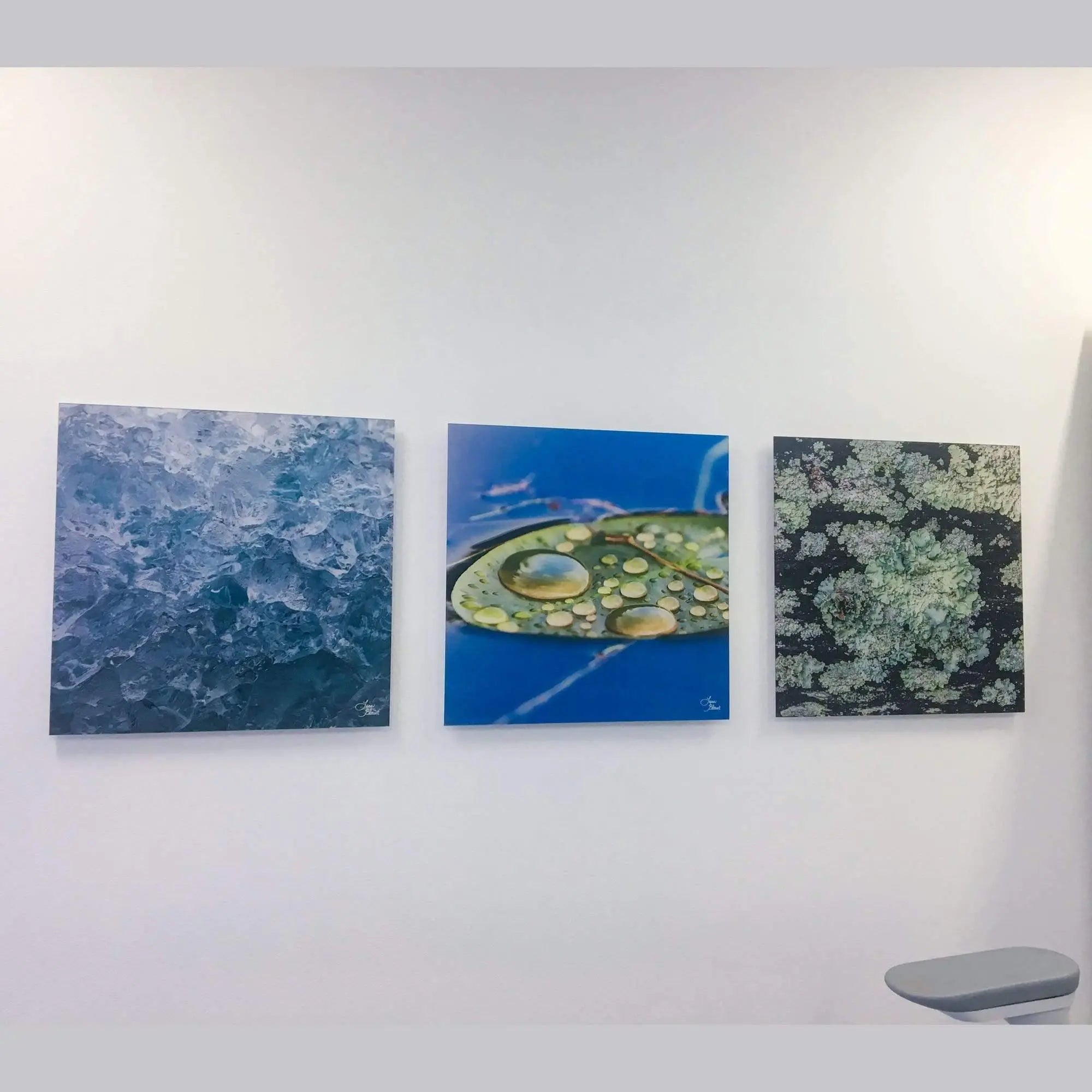Color of Ice art on TruLife acrylic displayed at dentist office wall in Arkansas