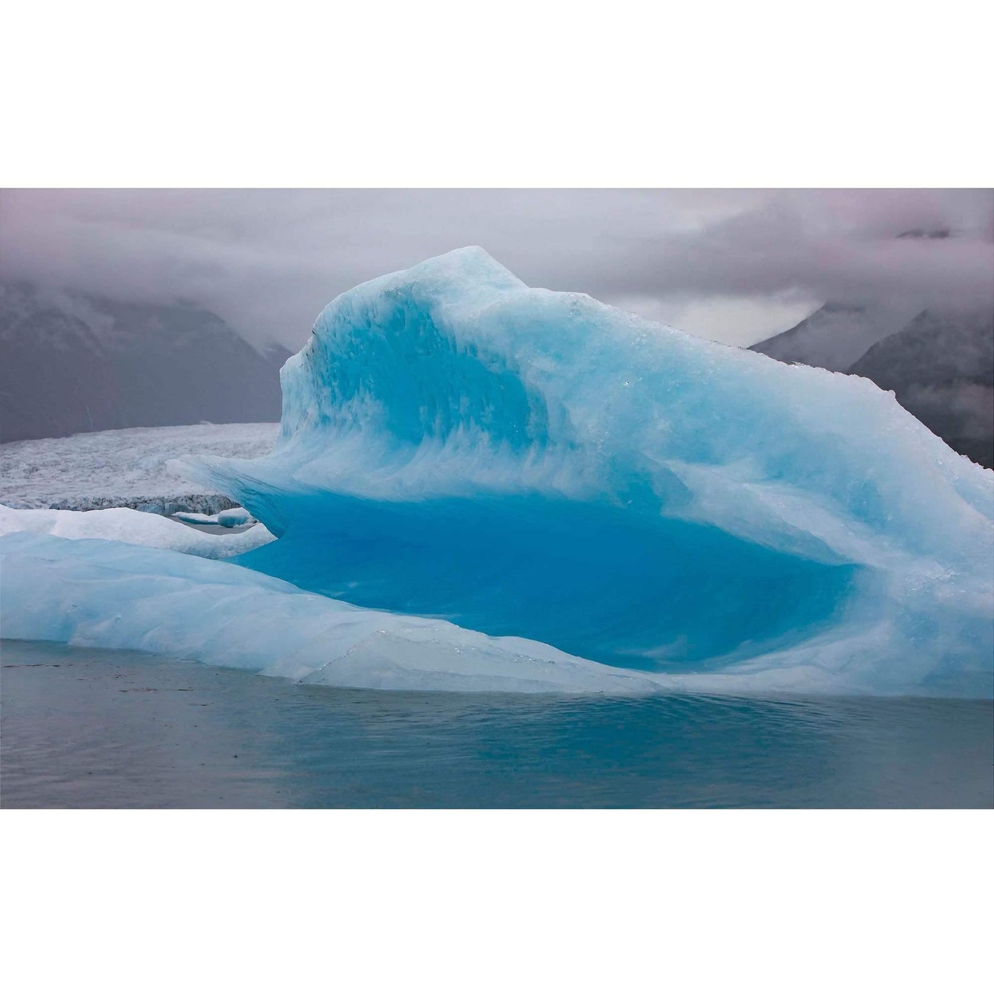 Spencer Glacier iceberg shaped like an ocean wave