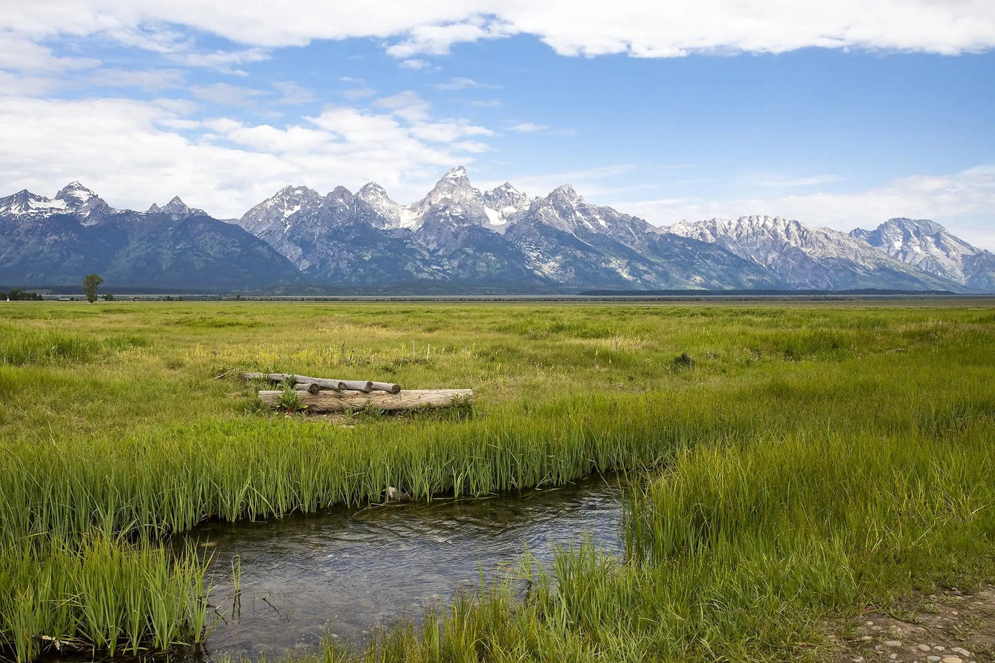 grand tetons with creek rustic fine art photography Lisa Blount