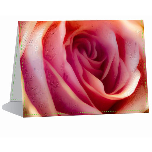 Radical Rose  - Pink Linen Note Cards - Lisa Blount Photography