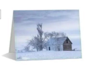 Rustic Snow Greeting Note Card Lisa Blount Photography
