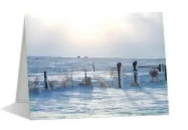 Rustic Winter Farming Greeting Note Card Lisa Blount Photography