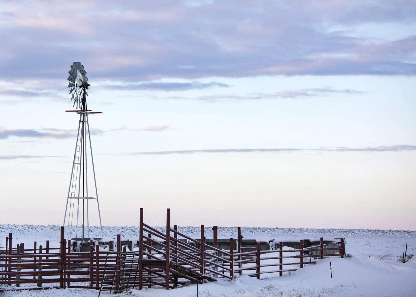 Rustic Winter Windmill Greeting Note Card Lisa Blount Photography