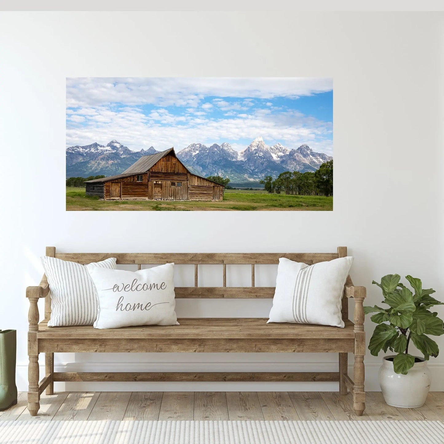 TA Moulton Barn photo print - large home decor displayed in farmhouse theme room