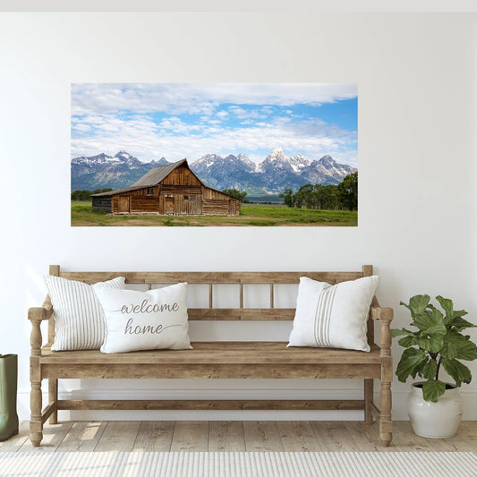TA Moulton Barn photo print - large home decor displayed in farmhouse theme room