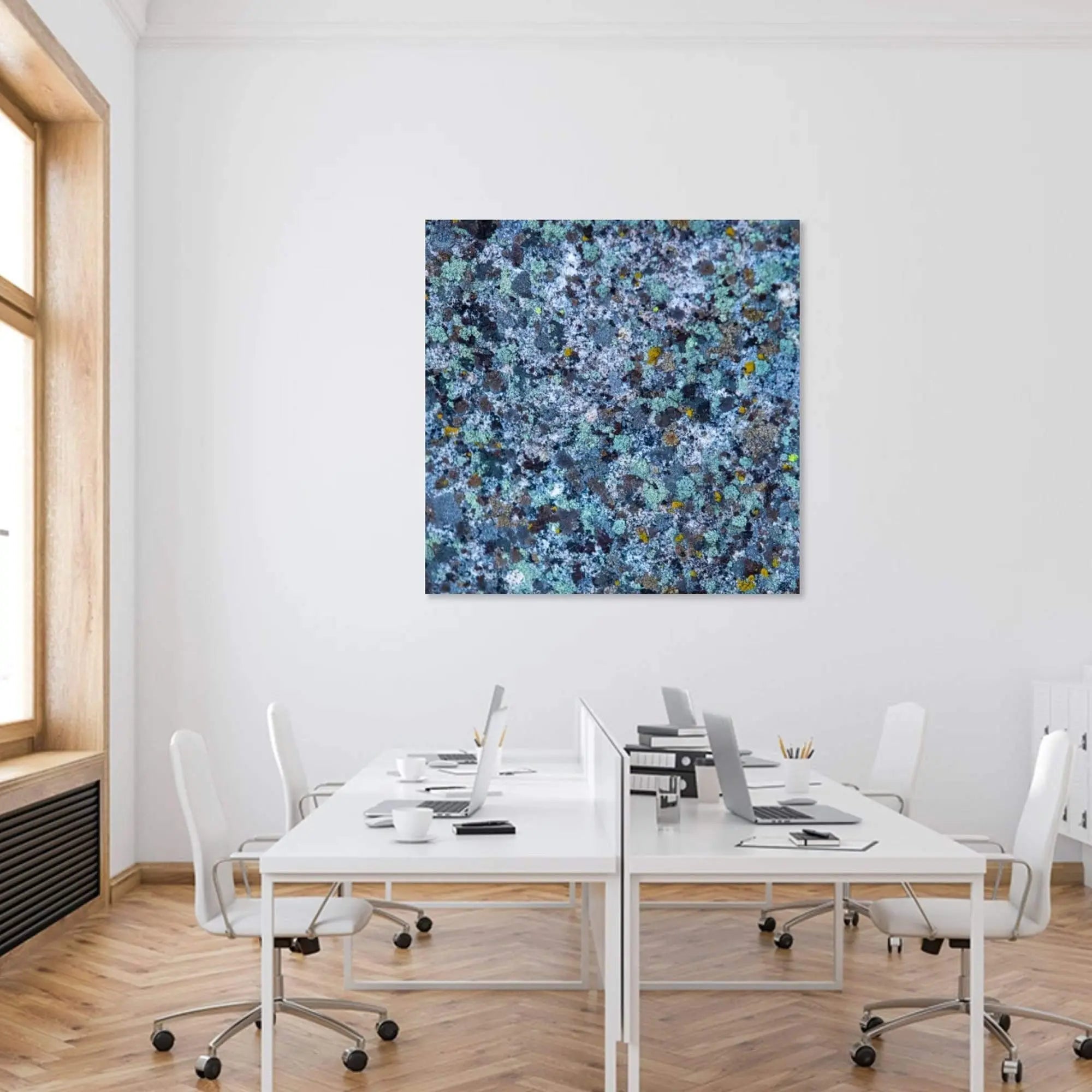 lake tahoe blue seafoam hues teal gray rock abstract fine art photography home office wall shelf decor school training view