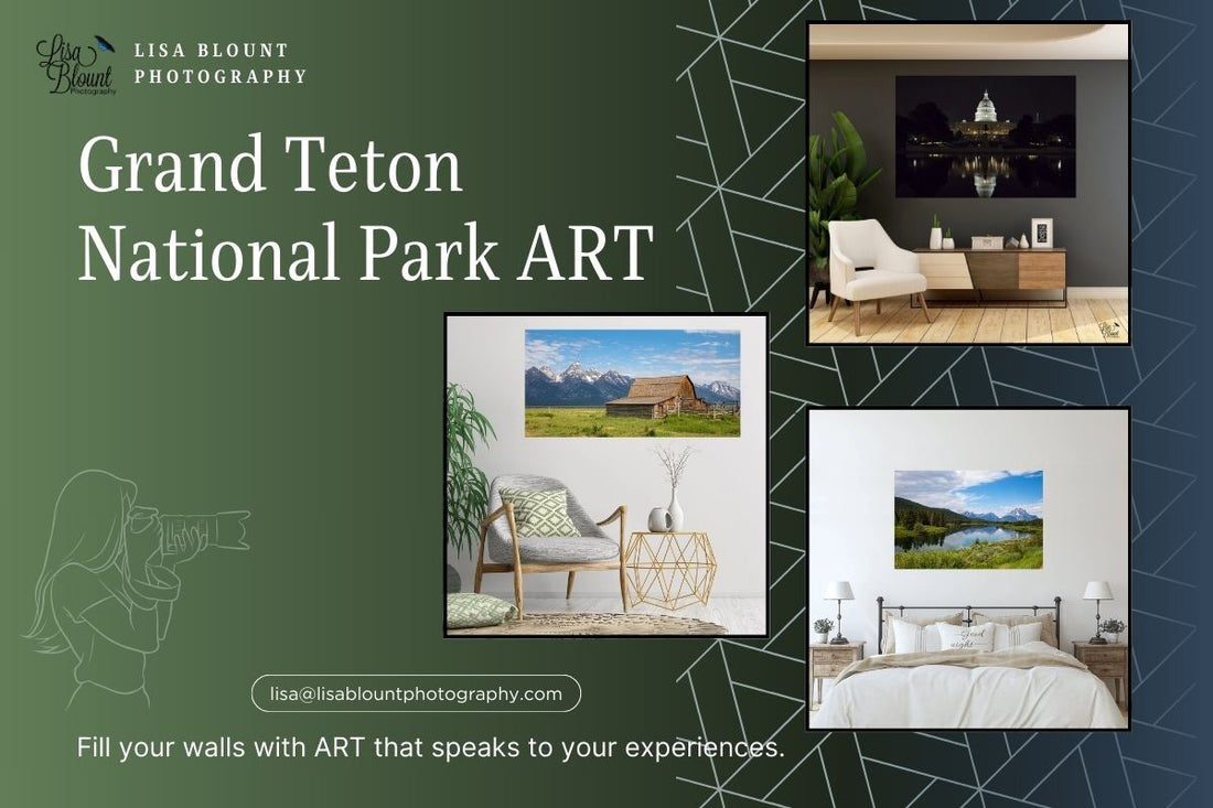 Discover Grand Teton thru Art - Large art wall decor featuring the iconic GTNP landscapes and barns