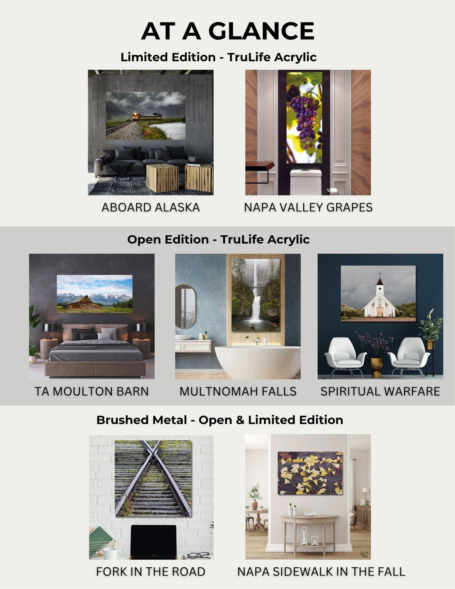Designer Lookbook PDF featuring Lisa Blount’s curated fine art photography for modern, biophilic, and nature-inspired interiors.