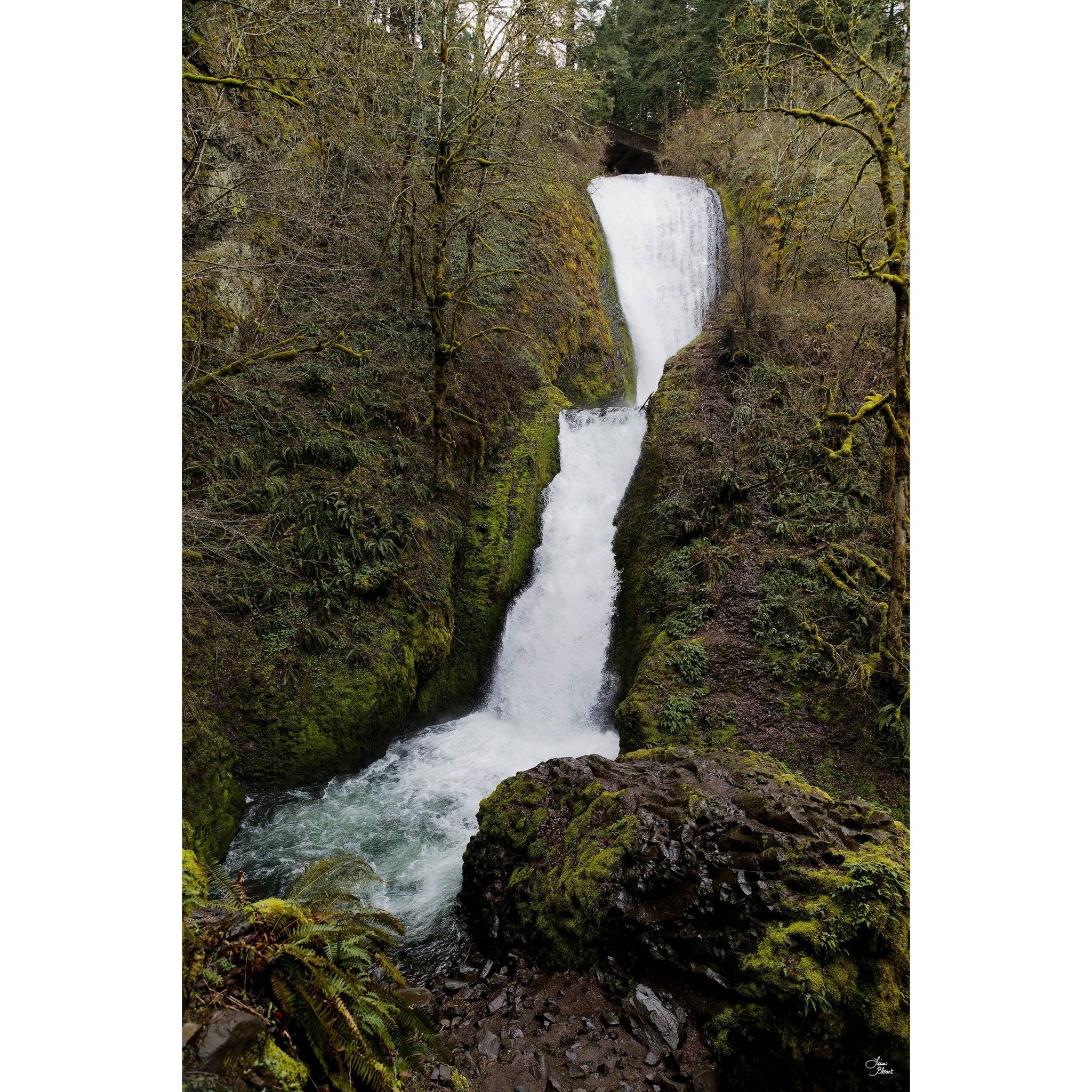 Bridal Veil Falls 40x60 acrylic art decor, Pacific Northwest Oregon Waterfall