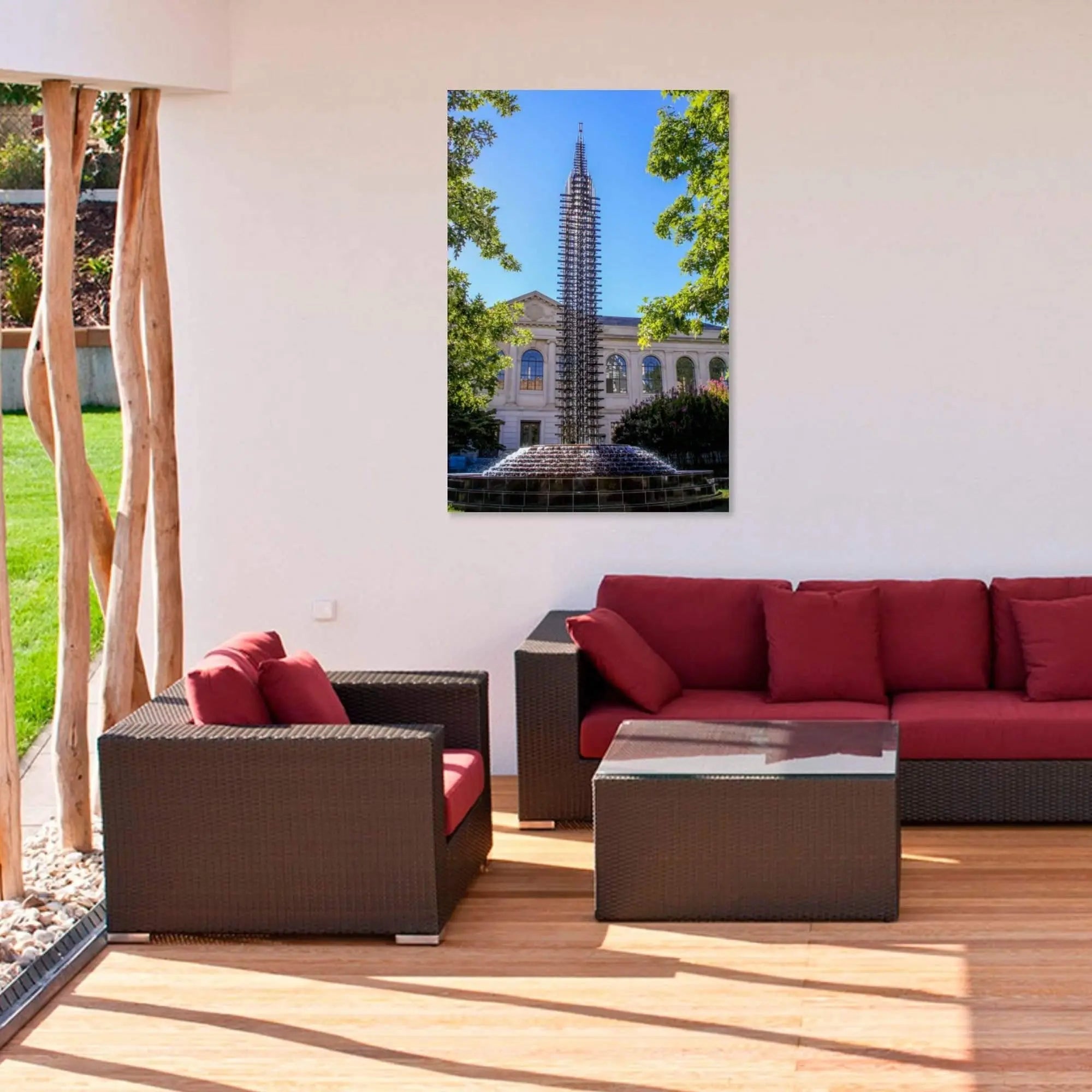 High Quality art of UARK Peace Fountain on wall