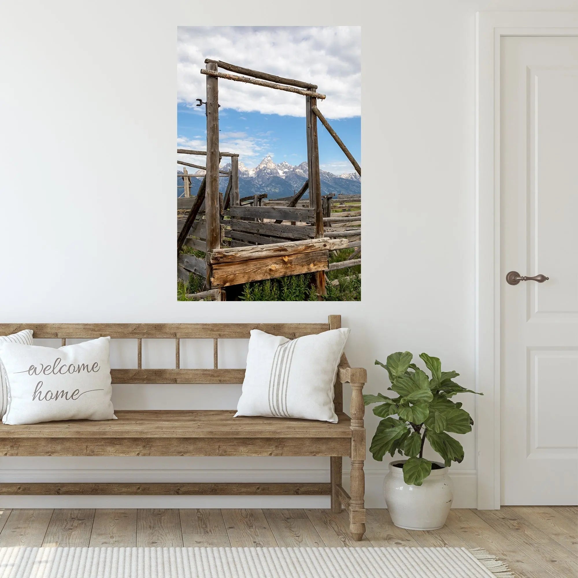 Fine Art Photography rustic cattle chute grand tetons display Lisa Blount Photography