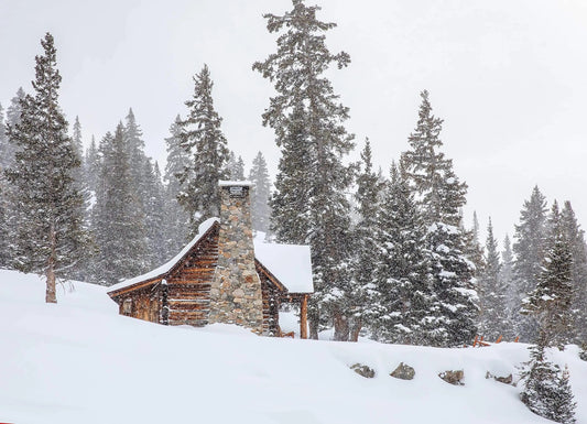 snow cabin rustic wall decor